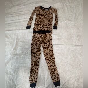 Little Sleepies Brown and Black Leopard Pajama Set